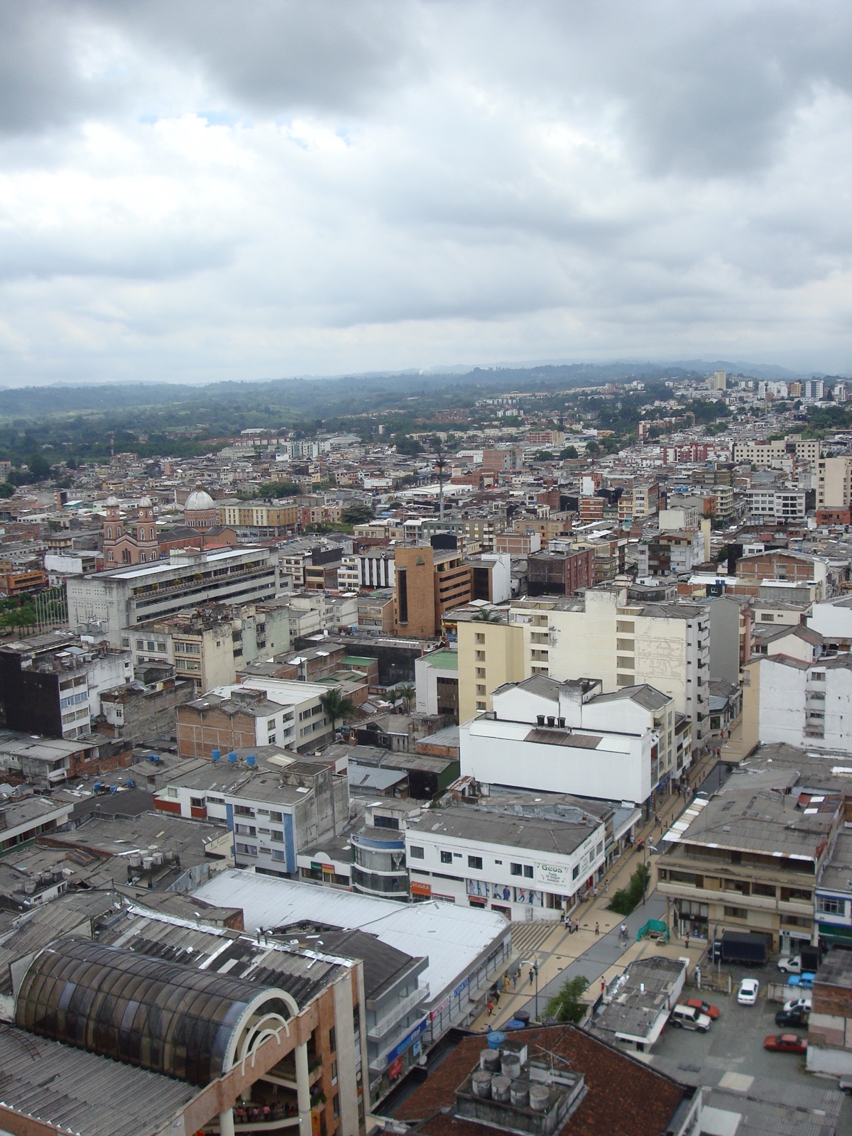 Vista panorámica de Armenia, capital del departamento del Quindío