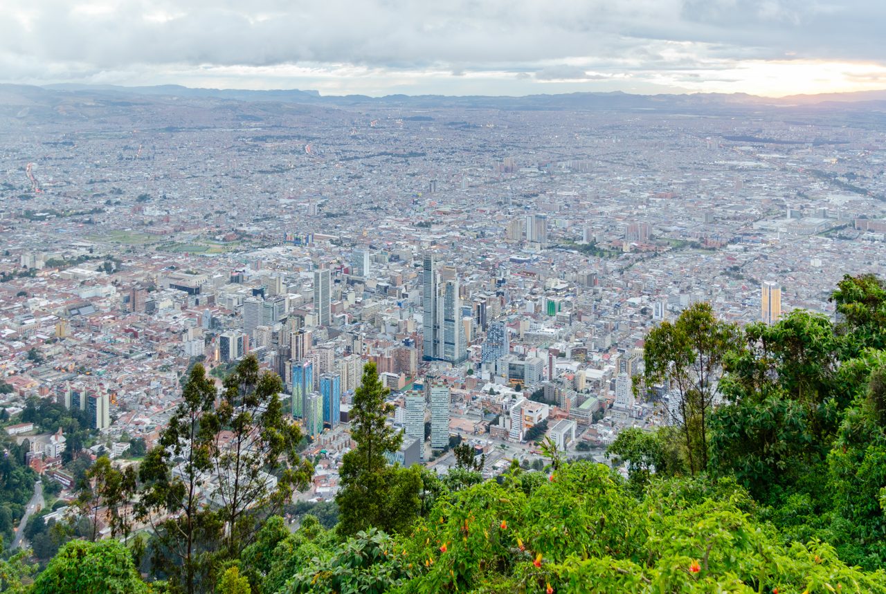 Vista panorámica de Bogotá desde los cerros orientales